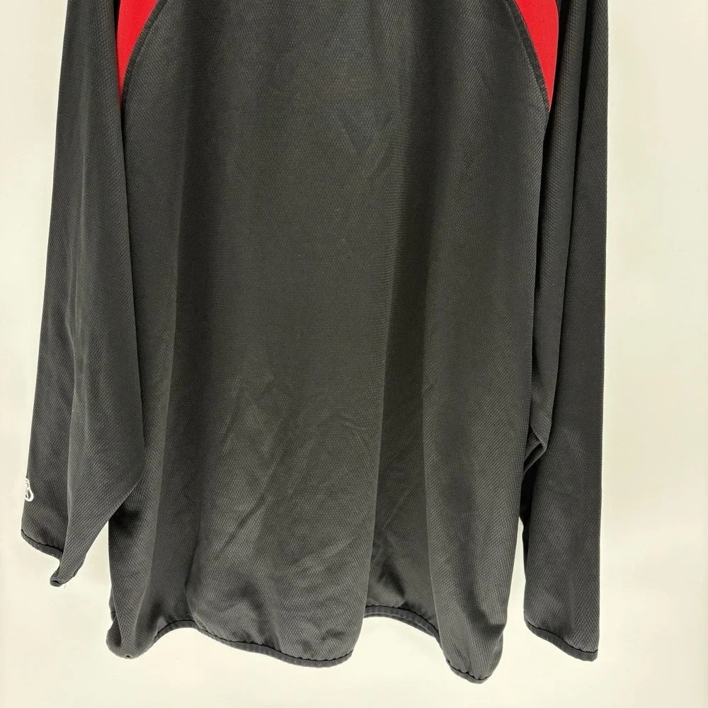 Vintage 90s Rawlings Black and Red Warm Up Jersey Performance Baseball Men XXL